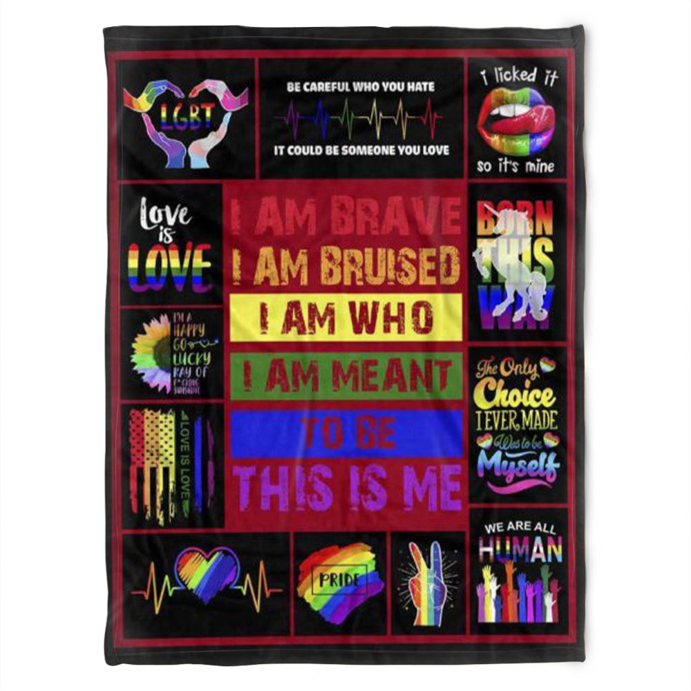 Lgbt I Am Meant To Be This Is Me/ Soft Blanket/ Fleece Banket For Lgbt/ Human Right Blankets