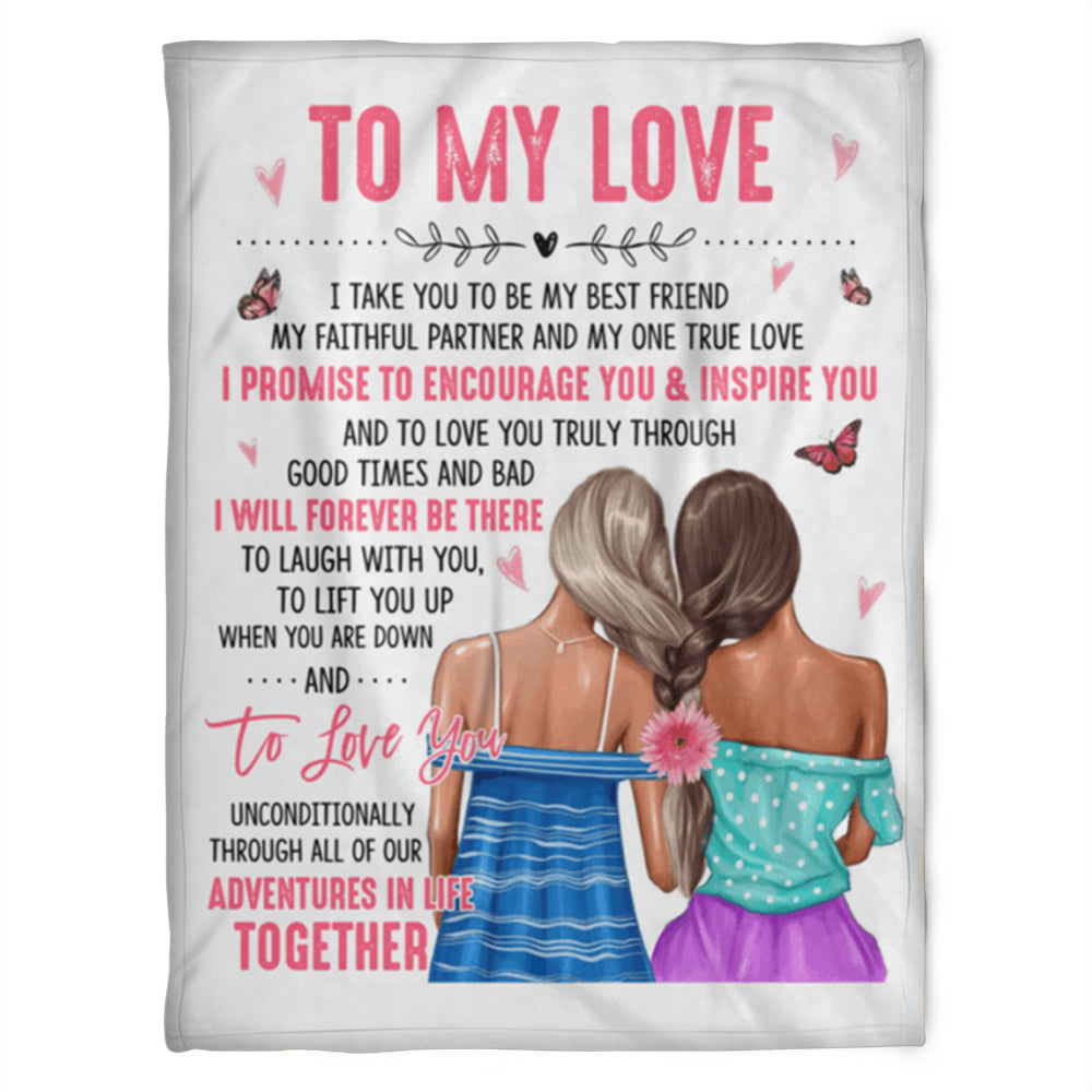 To My Love Lesbian Pride Blanket/ Fleece Banket.Home Decor Bedding Couch Sofa For Lgbt