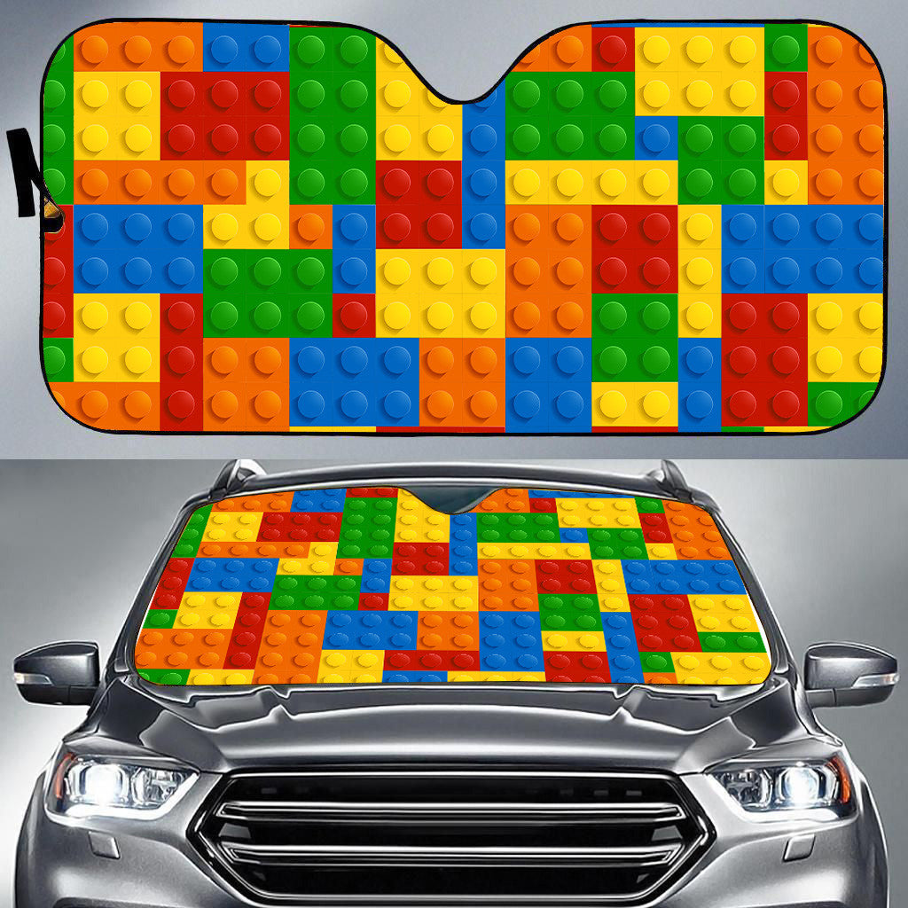 Colorful Kids Lego Car Sun Shade Cover Auto Windshield Coolspod