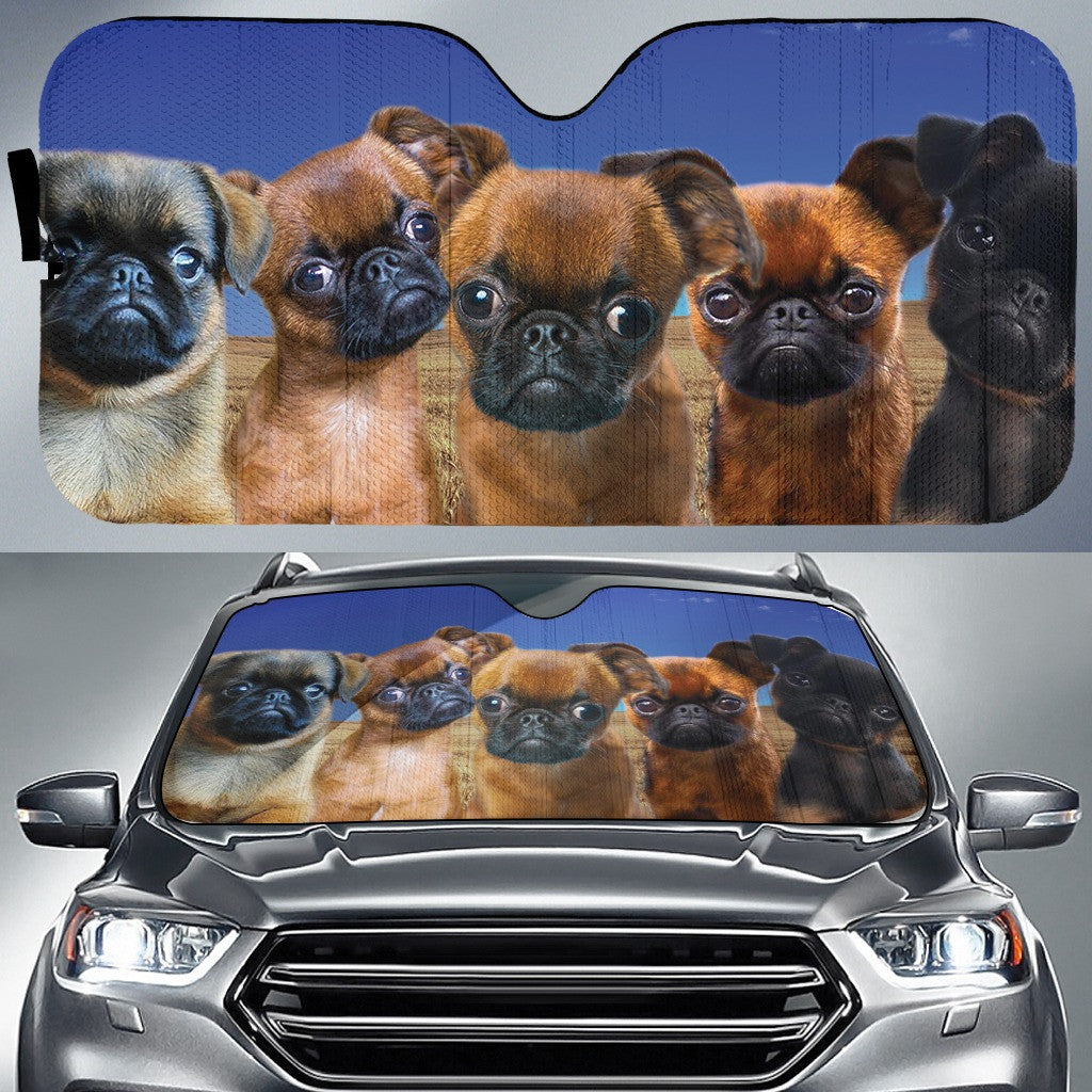Short Haired Griffons Dog Printed Car Sun Shade Cover Auto Windshield Coolspod