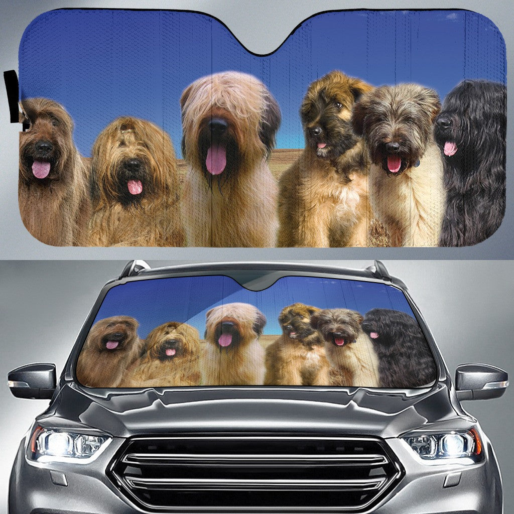 Cute Briards For Dog Lovers Printed Car Sun Shade Cover Auto Windshield Coolspod