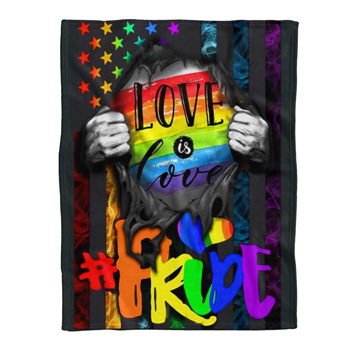 Pride Love Is Love Blanket/ Gay Gift For Pride Month/ Lesbian Birthday Gift/ Lgbt Blanket