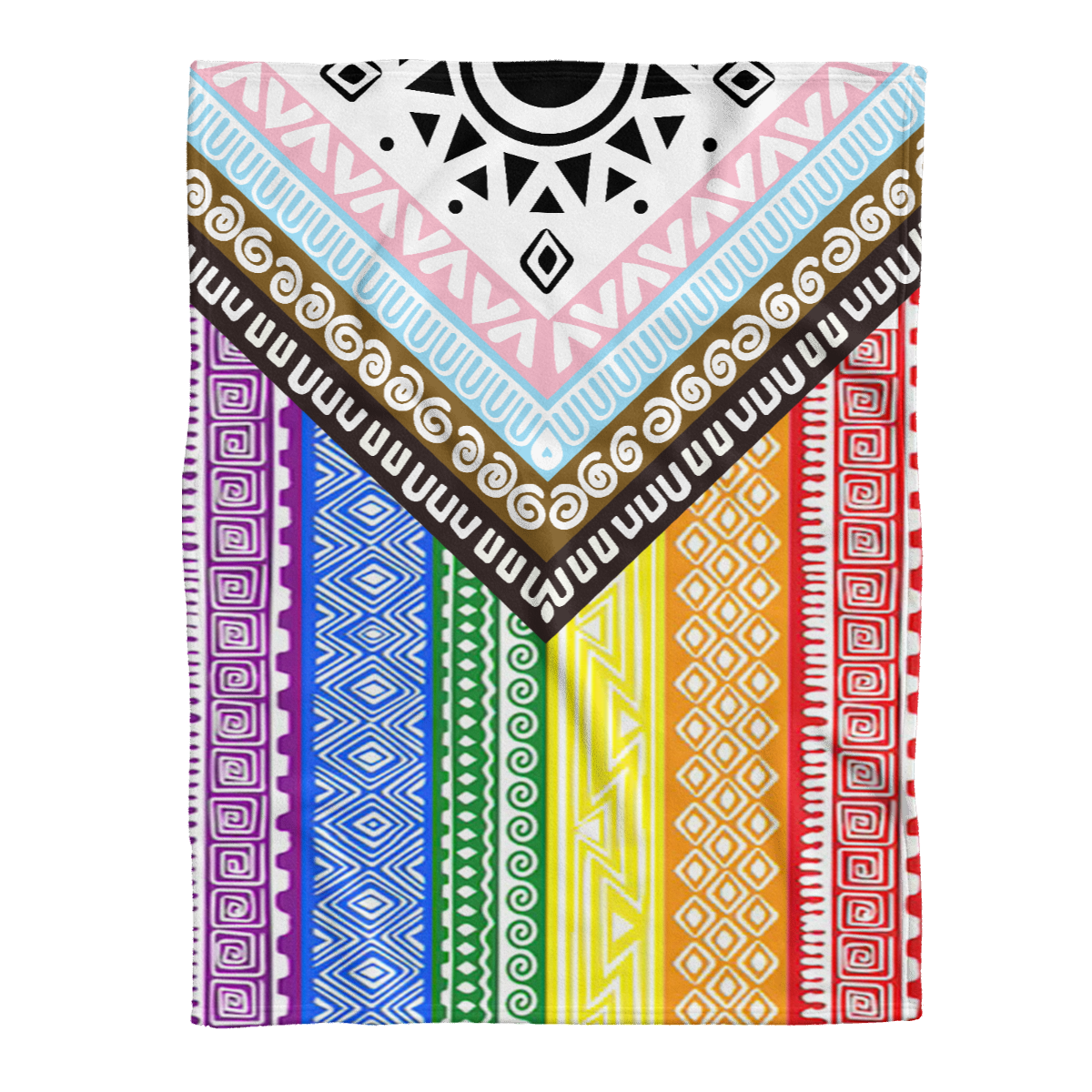 Progress Pride Blanket/ Rainbow Blanket/ Lgbt Quilt Blanket/ Gay Pride Blanket/ Inclusive Pride