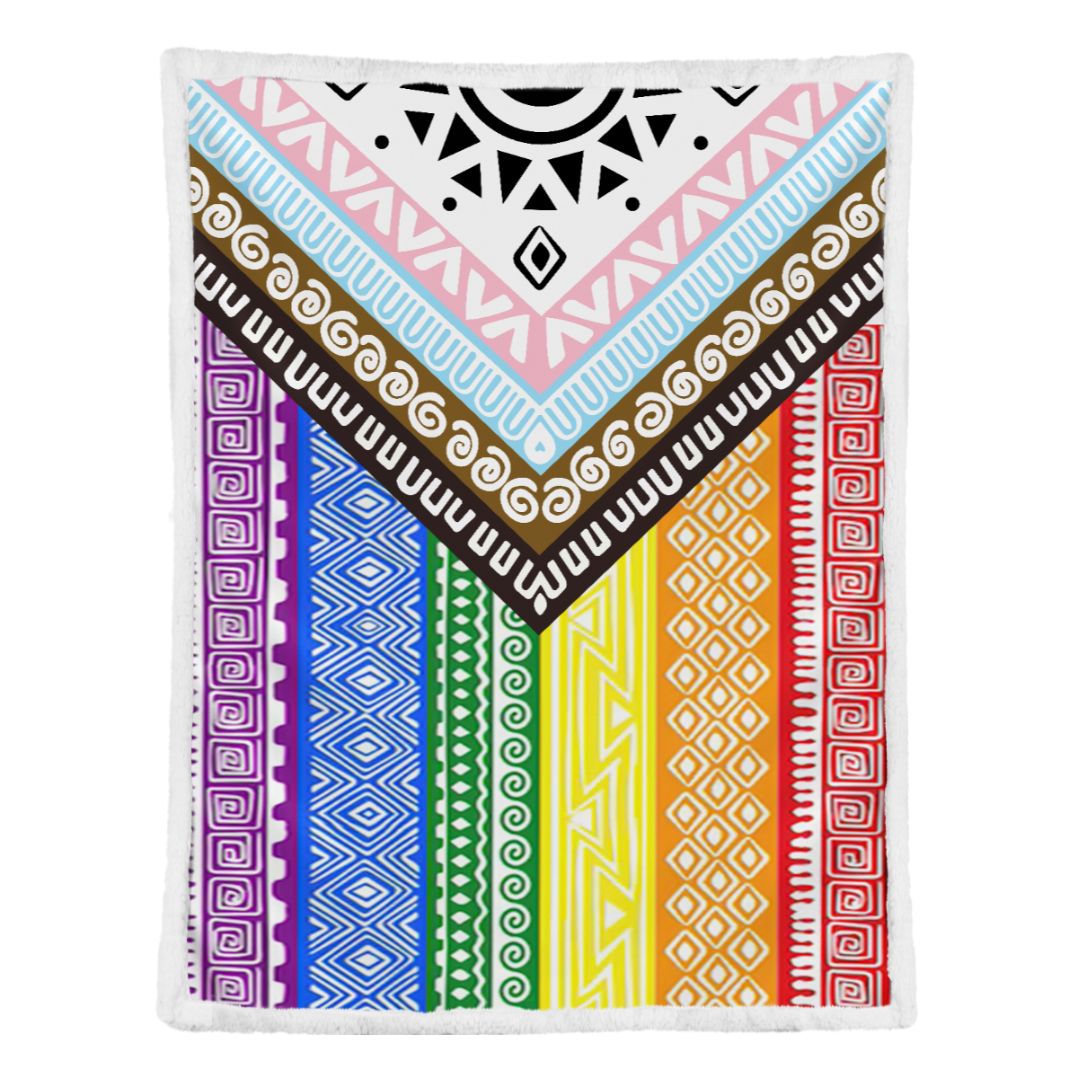 Progress Pride Blanket/ Rainbow Blanket/ Lgbt Quilt Blanket/ Gay Pride Blanket/ Inclusive Pride