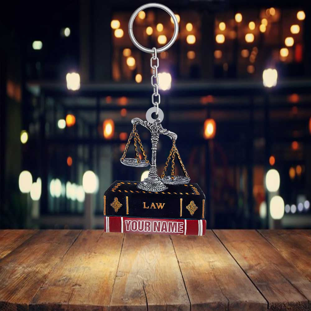 Personalized Lawyer Keychain/ Judge-Future Attorney Briefcase Flat Acrylic Keychain for Lawyer