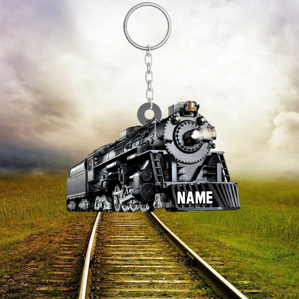 Personalized Railroader Keychain/ Custom Name Flat Acrylic Keychain for Railroader