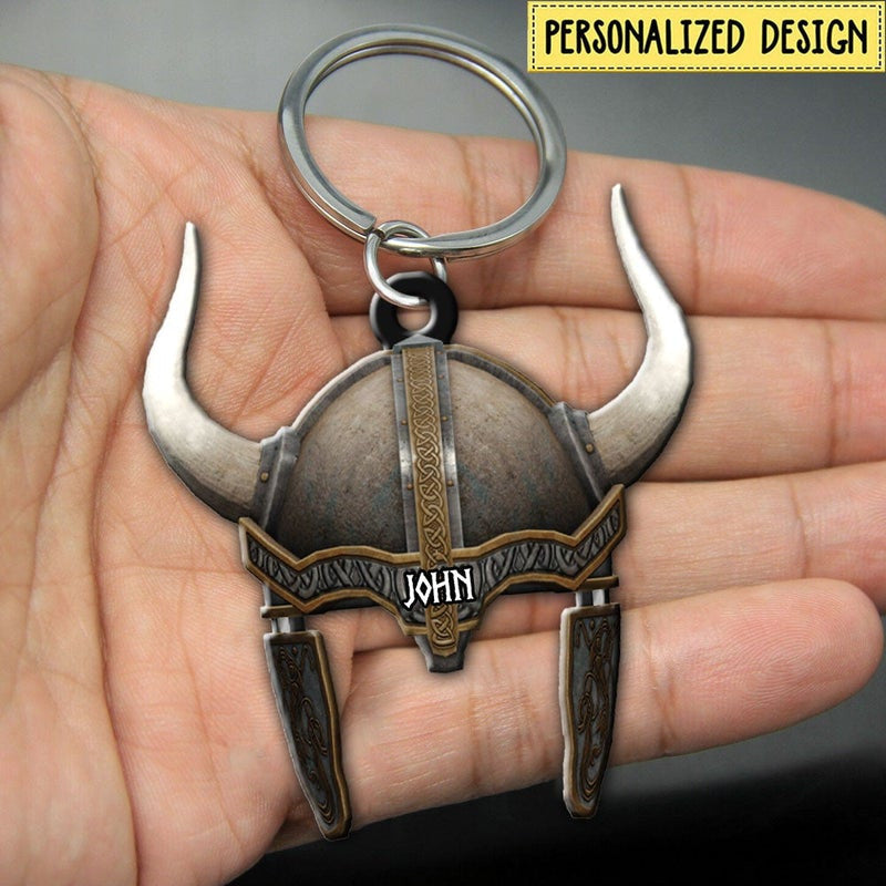 Personalized Viking Helmet Acrylic Keychain/ Viking Armor Keychain
