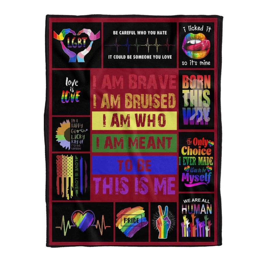 Lgbt I Am Meant To Be This Is Me/ Soft Blanket/ Fleece Banket For Lgbt/ Human Right Blankets