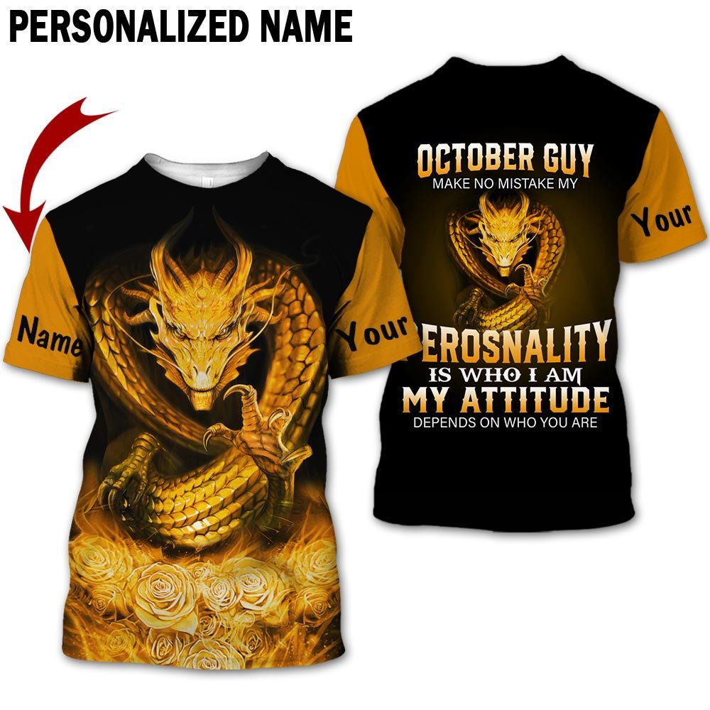 Personalized Name Birthday Outfit October Guy 3D All Over Printed  Outfit 372 Birthday Shirt