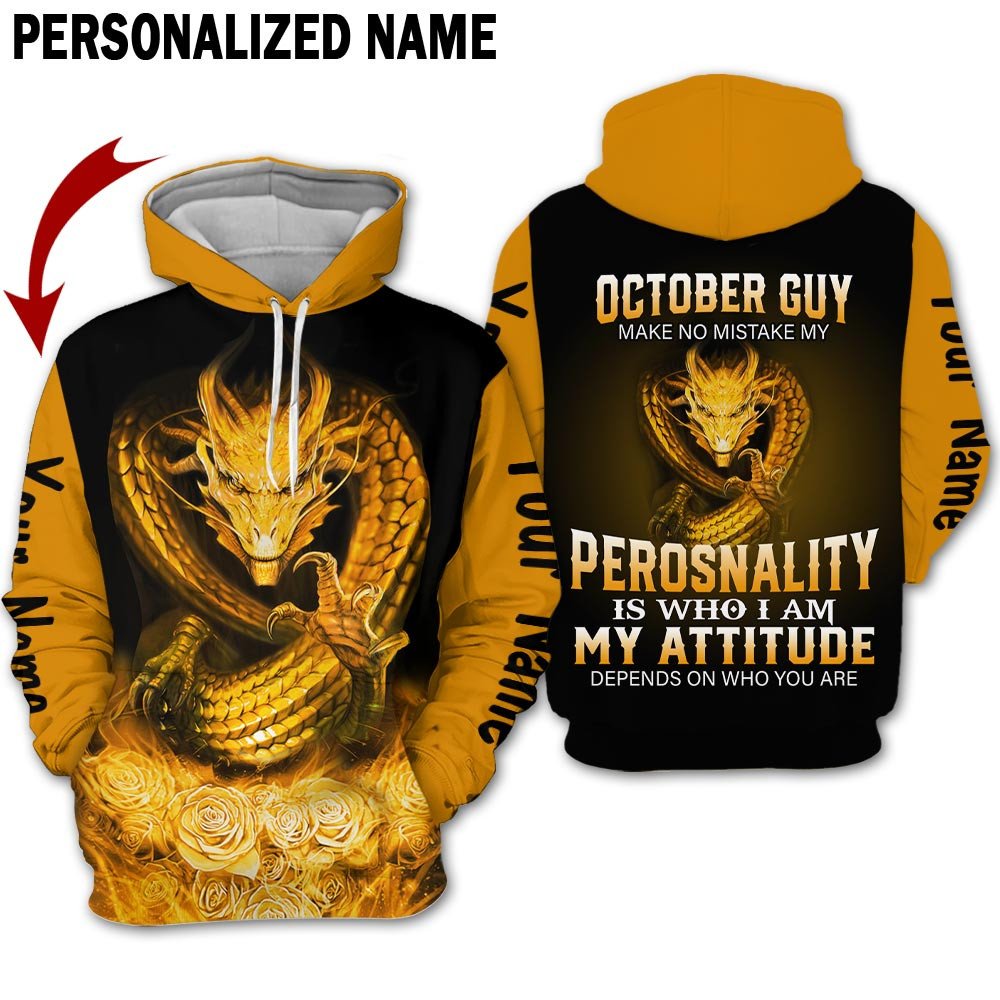 Personalized Name Birthday Outfit October Guy 3D All Over Printed  Outfit 372 Birthday Shirt