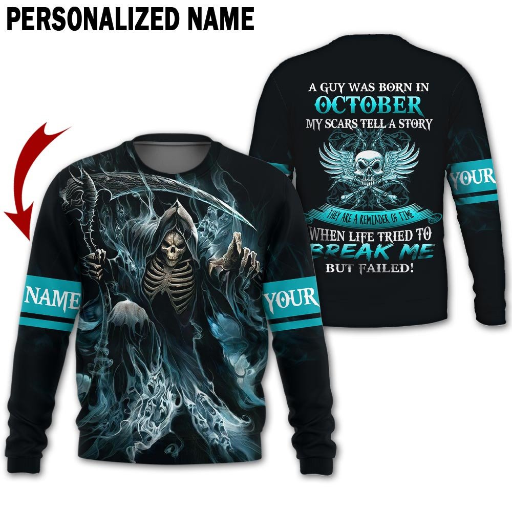 Personalized Name Birthday Outfit October Guy 3D All Over Printed  Outfit 158 Birthday Shirt