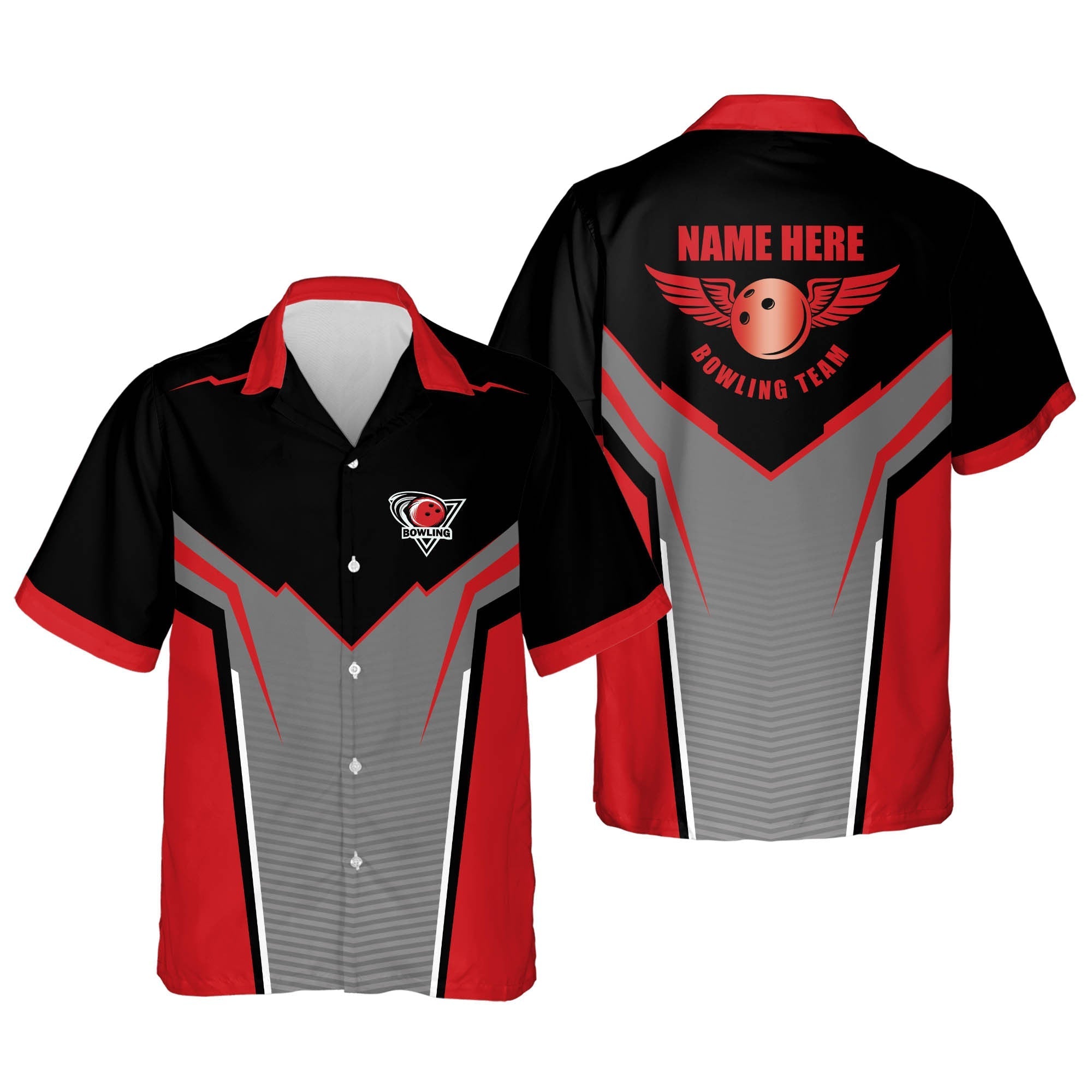 Lovelypod Bowling Short Sleeve Hawaiian shirt for men and women/ Summer gift for Bowling team shirt