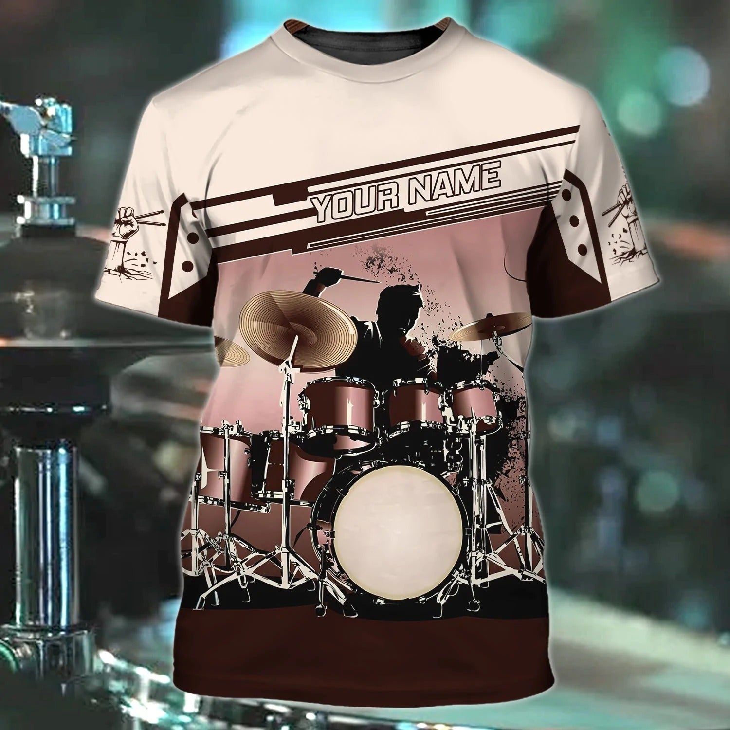 Personalized 3D Drummer Shirt/ Beautiful Shirt Playing Drum/ Drum Lover Gift/ Present To Drummer