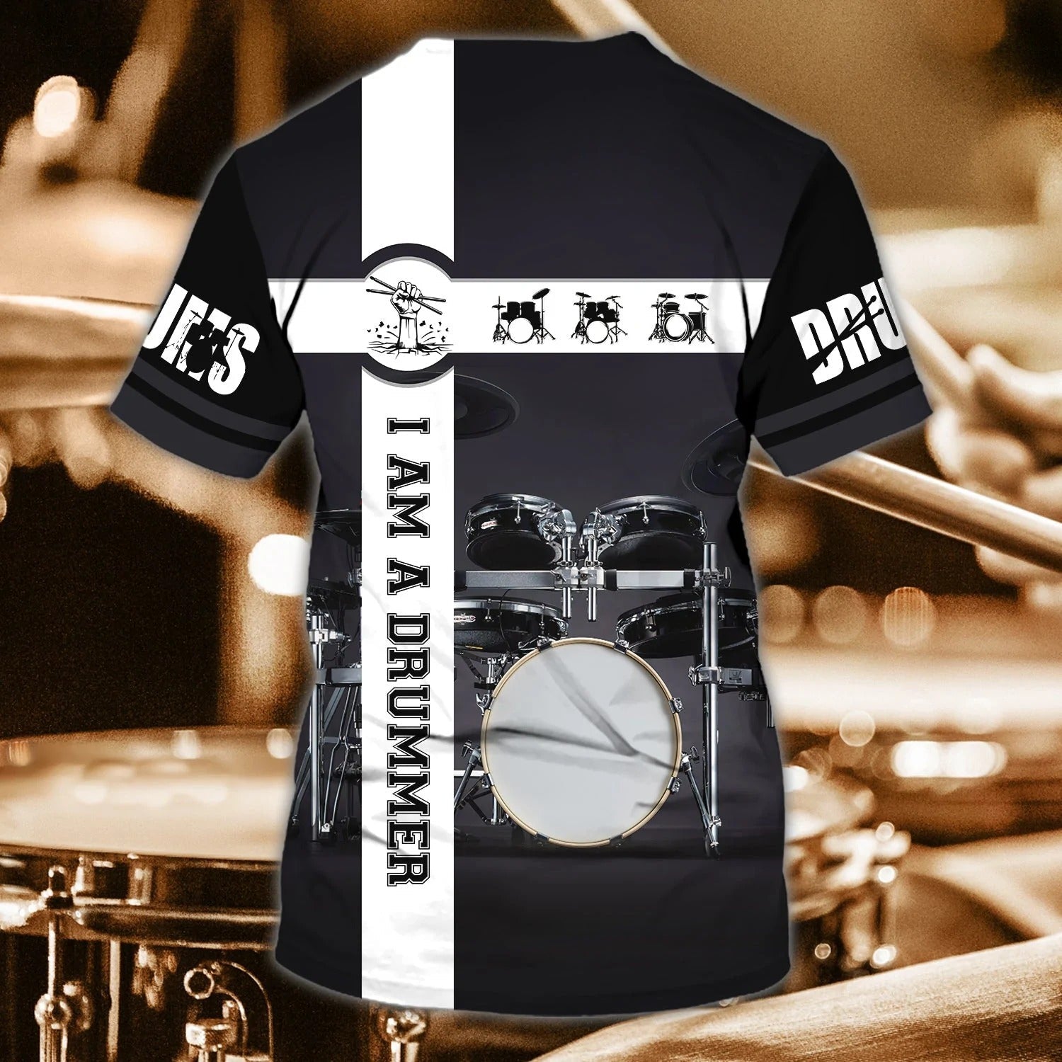 3D All Over Print Drummer Shirt/ Drum Lover Tshirt/ Custom Gift For A Drummer
