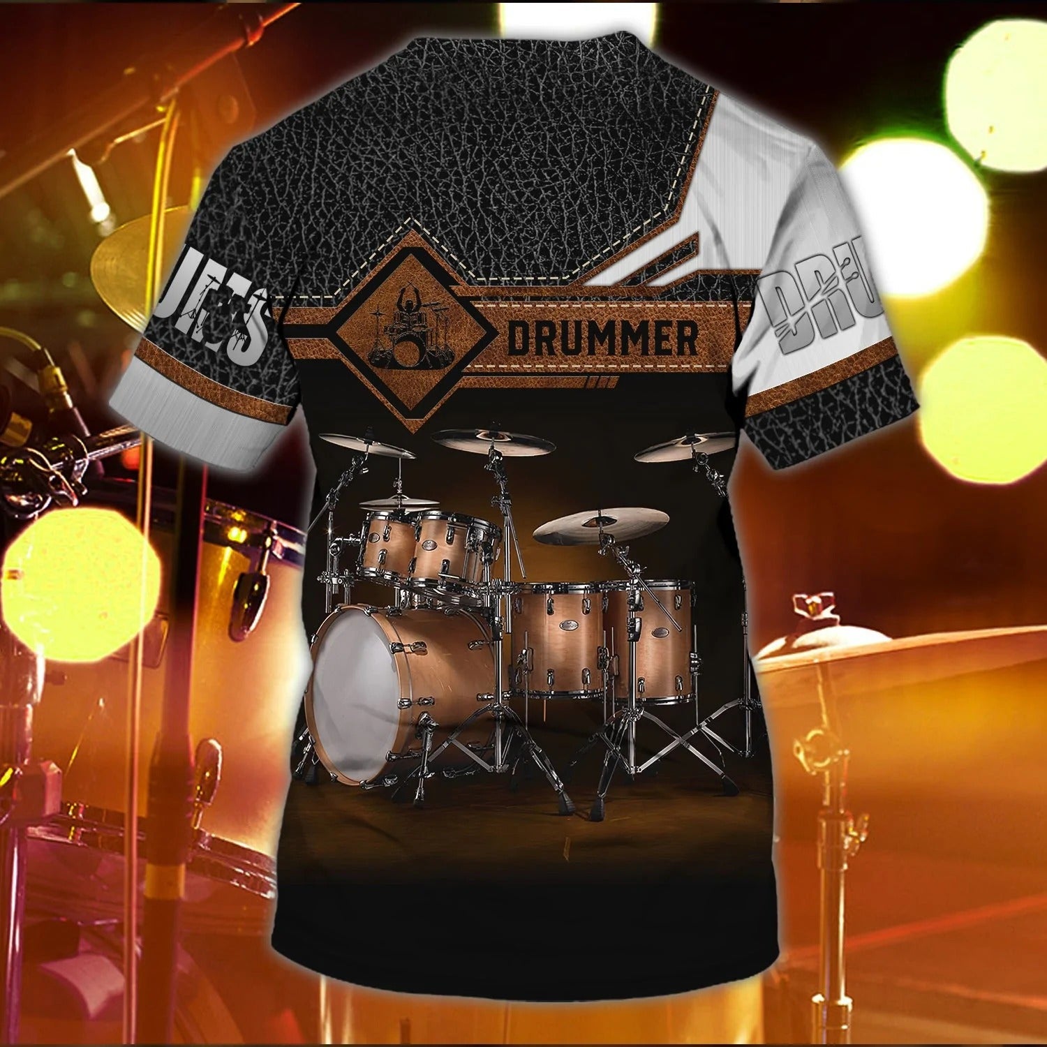 Custom Name 3D Drum Shirt/ Best Gift For Drummer/ Drummer Tshirt