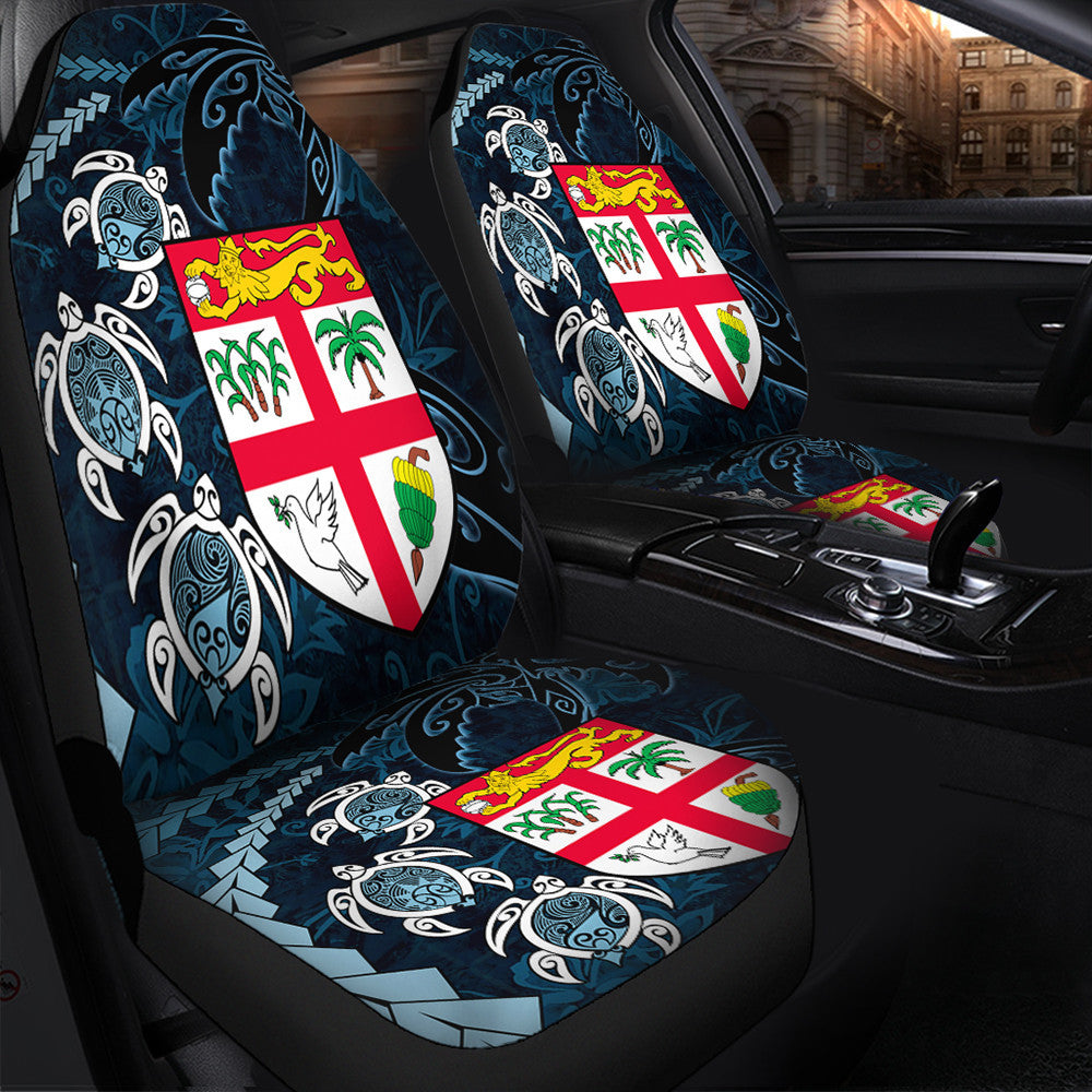 Polynesian Pride Car Accessories Fiji Coat of Arms Turtle Palm Tree Car Seat Covers