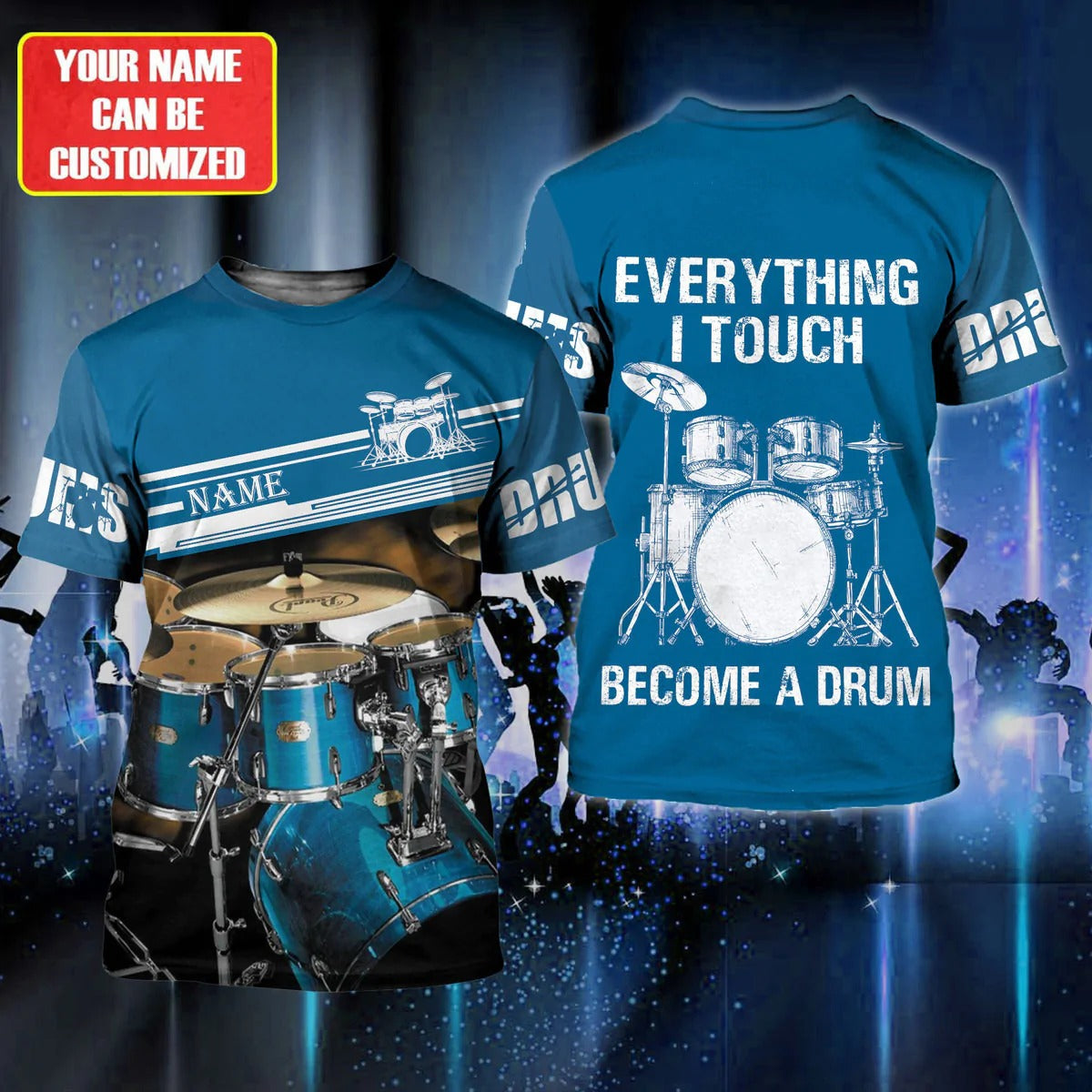 3D All Over Print Drum Shirt/ T Shirt For A Drummer/ Drummer Gift/ Musician Shirt
