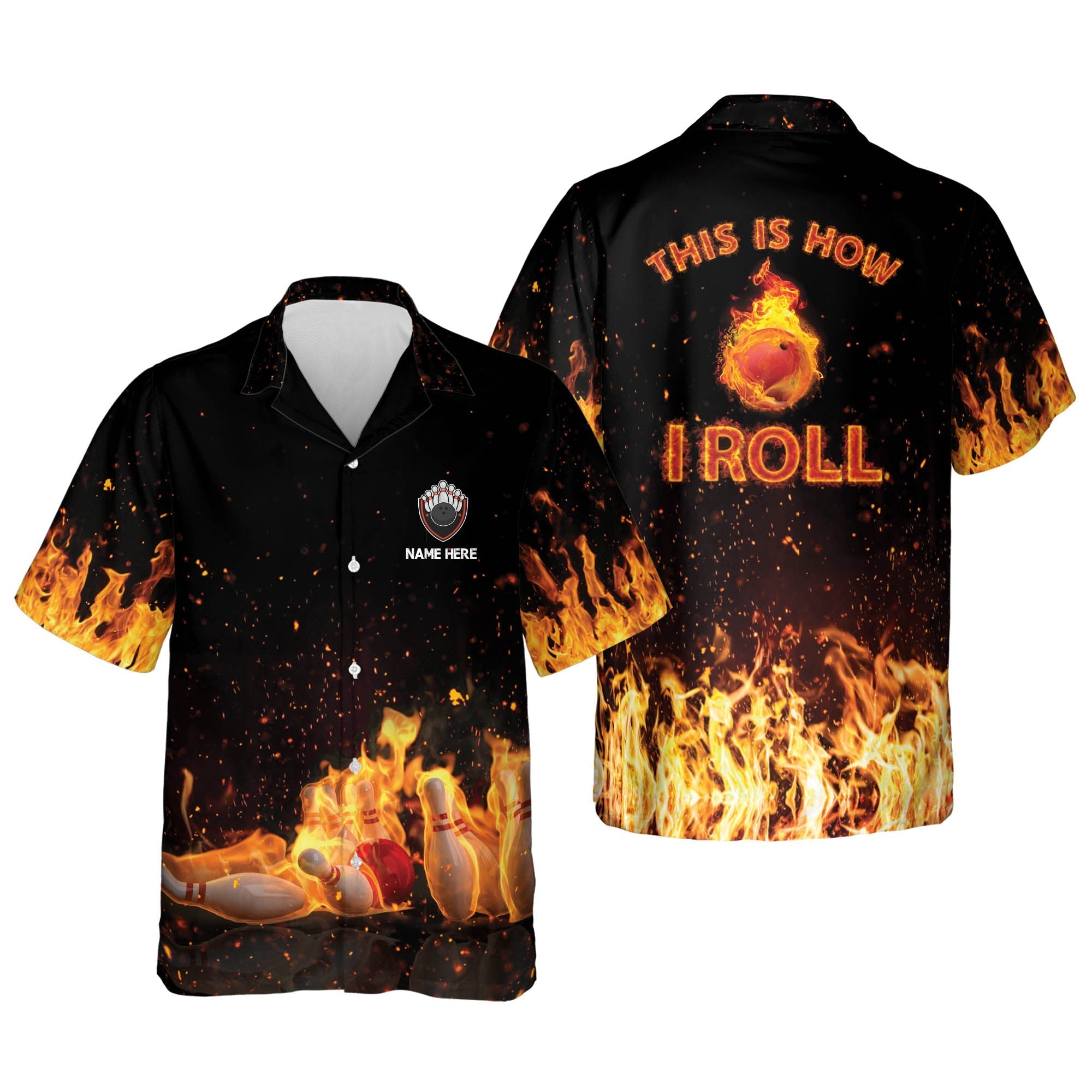 This Is How I Roll bowling Hawaiian Shirt/ Bowling Team Shirt/ Bowling Gift