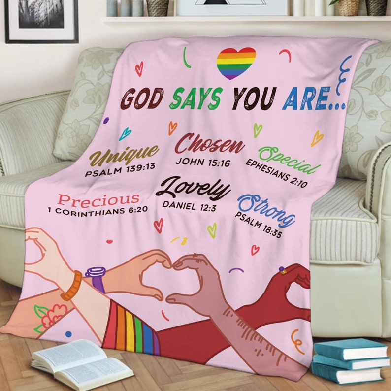 Pride Blanket God Say You Are/ Support Lgbt Blanket/ Pride Month Gift For Lesbian/ Gay Man