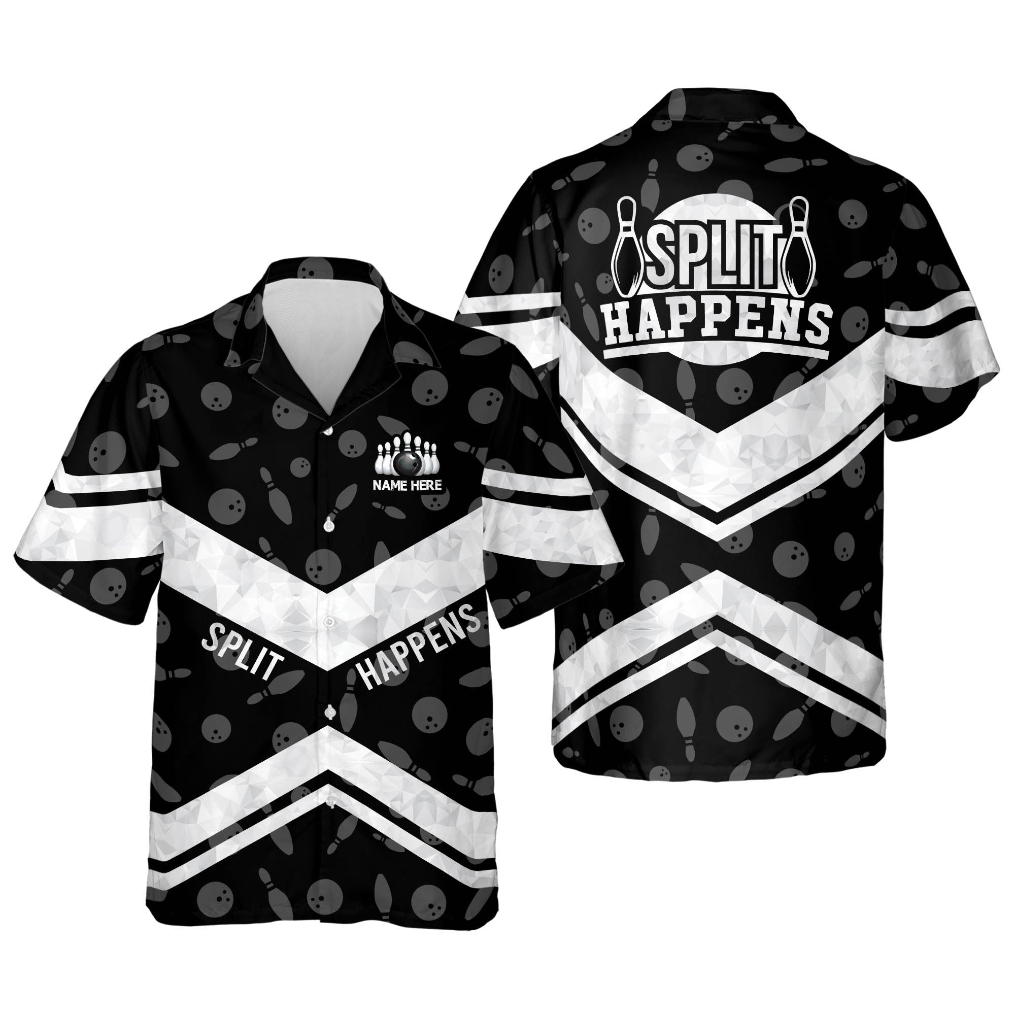 Split Happens bowling  Hawaiian Shirt for men and women/ Summer gift for Bowling team shirt