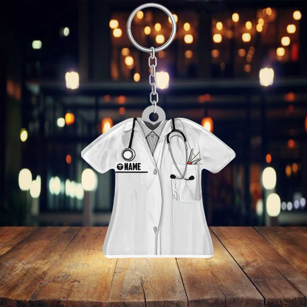Customized Nurse Keychain/ Nurse Uniform Flat Acrylic Keychain for Nurses Day/ Gift for Nurse