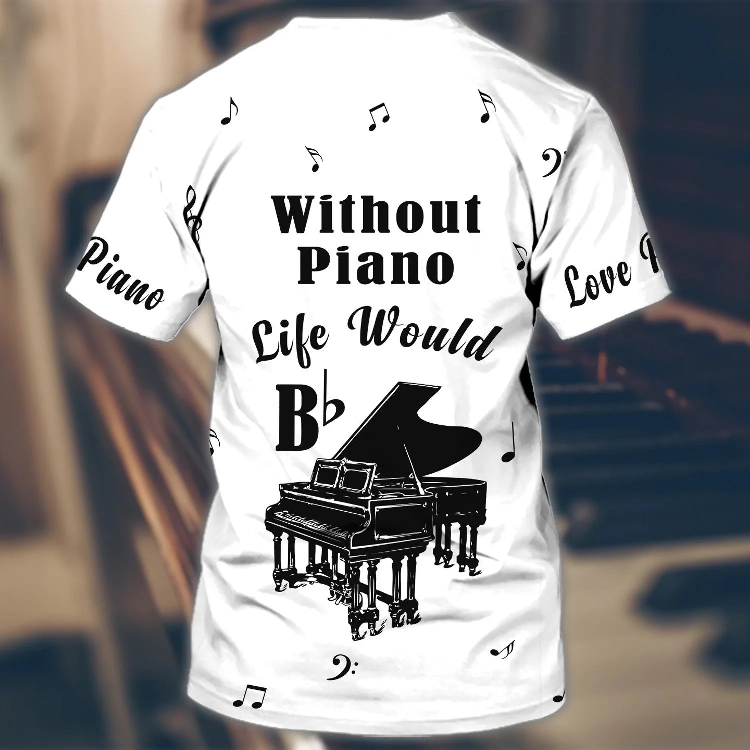 Custom 3D Piano Shirt/ Unisex Pianist T Shirt/ Piano Teacher Gift/ Piano Class Uniform