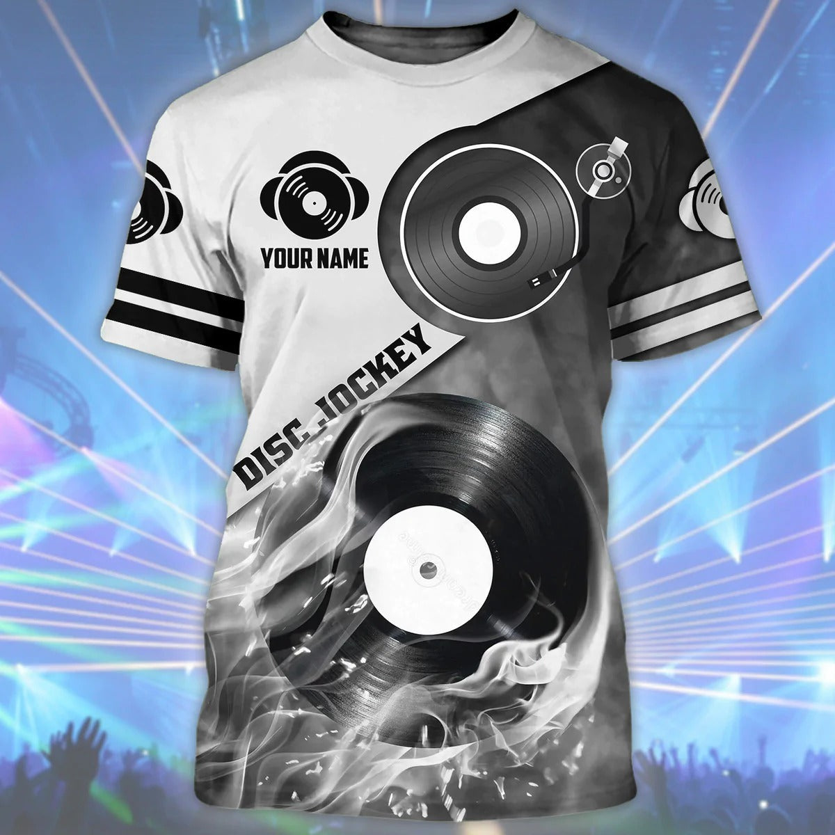 Personalized Colorful 3D Dj Shirt/ Disc Jockey Gift/ EDM DJ Club Uniform