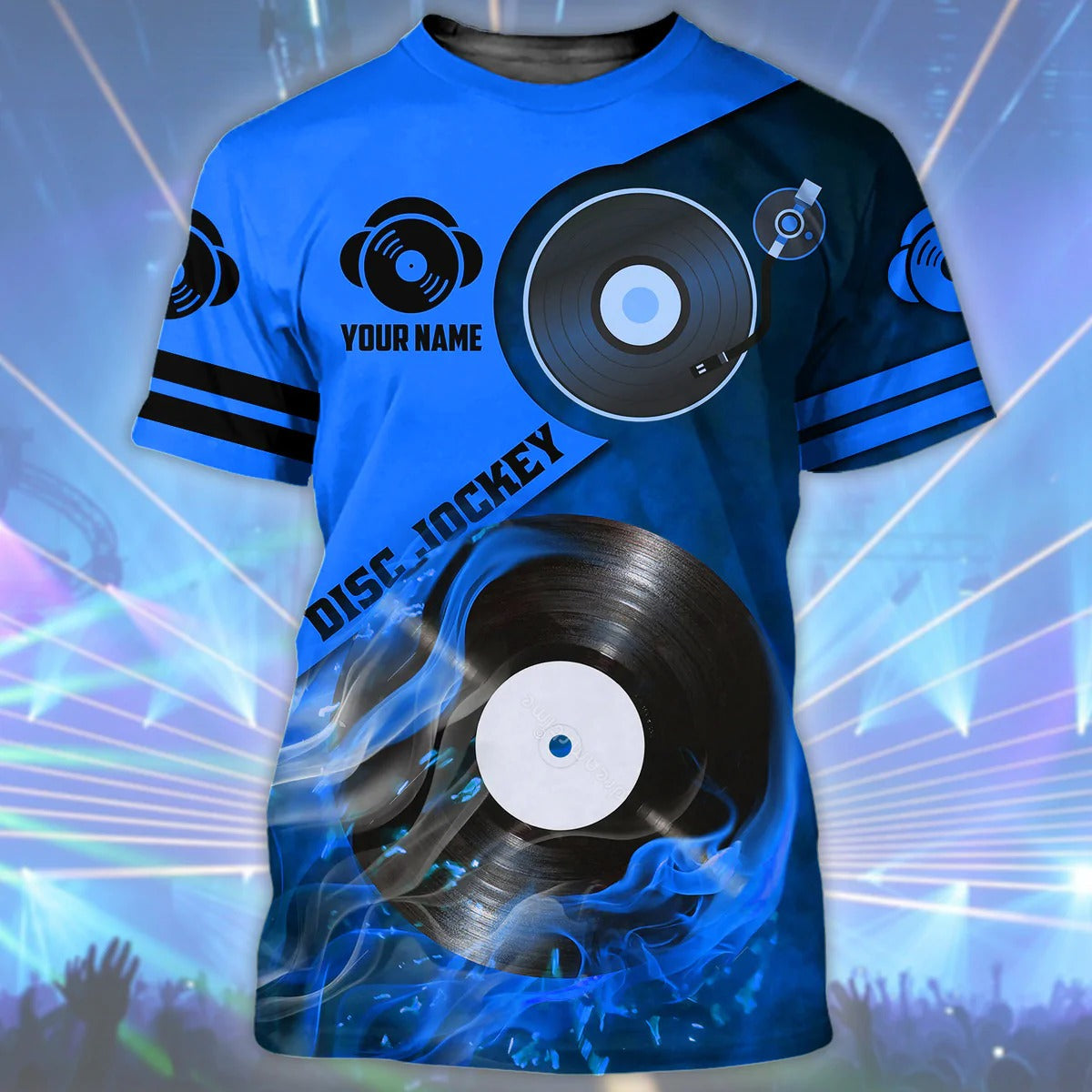 Personalized Colorful 3D Dj Shirt/ Disc Jockey Gift/ EDM DJ Club Uniform