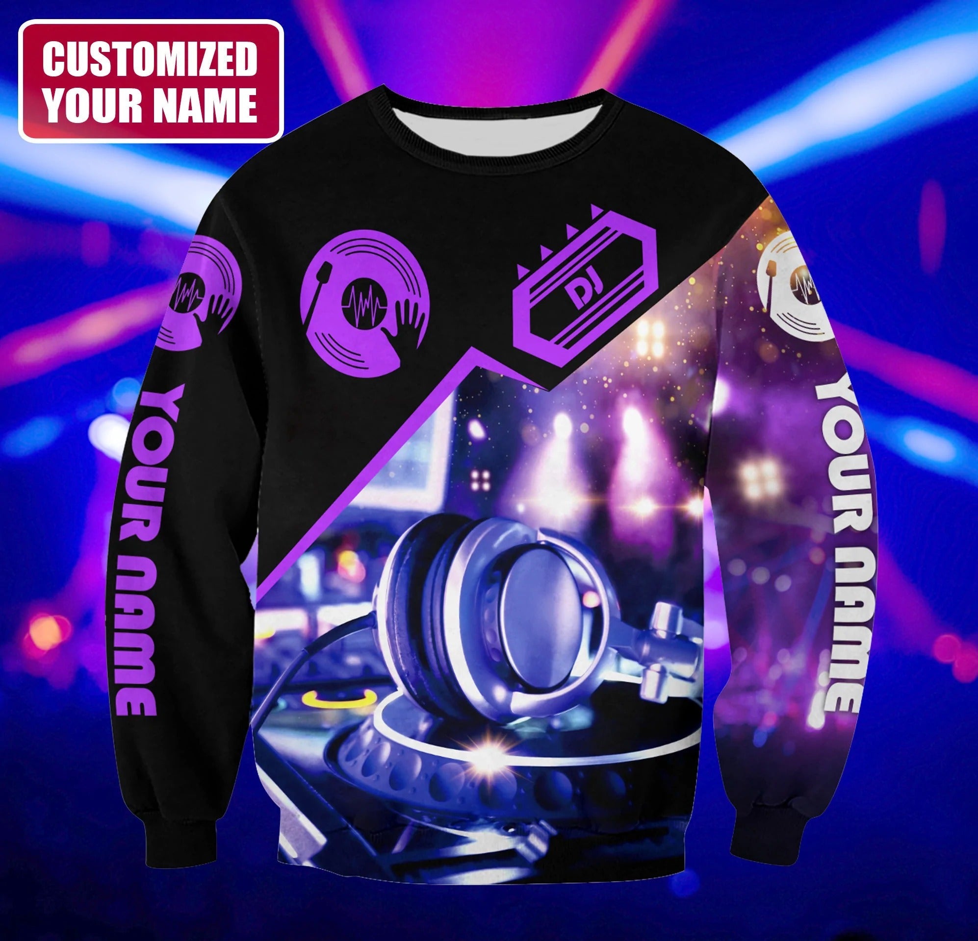 Personalized 3D DJ Shirt/ DJ Hoodie/ All Over Printed Unisex DJ Clothing/ DJ Gift For Him Her
