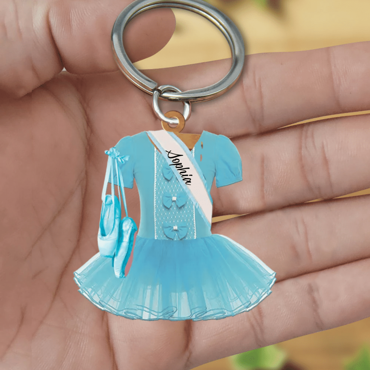 Ballet Dance Dress Acrylic Keychain-Great Gift Idea For Ballet Lover/ Customized Ballet Keychain