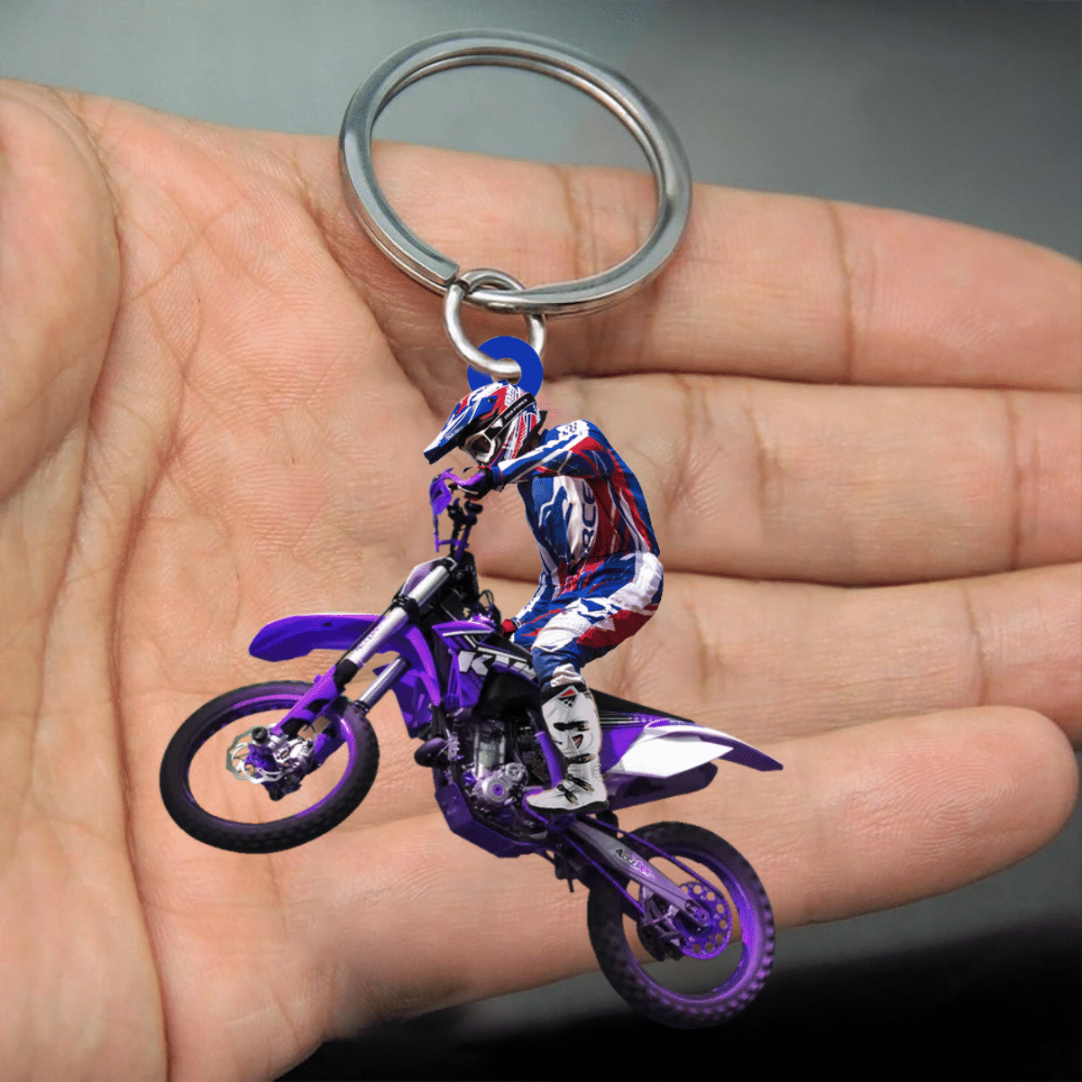Personalized Motorbike Racing Flat Acrylic Keychain/ Custom Motorbike Keychain for Motorcycle Lover