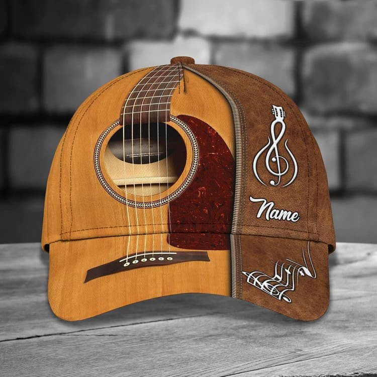 Customized Guitar Cap for Him/ 3D Classic Cap All Over Printed Gift for Guitar Lovers