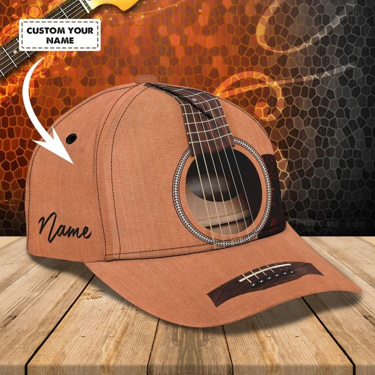 Personalized Guitar Bass Cap for His Birthday Gift/ 3D Classic Cap All Over Printed for Guitar Lovers