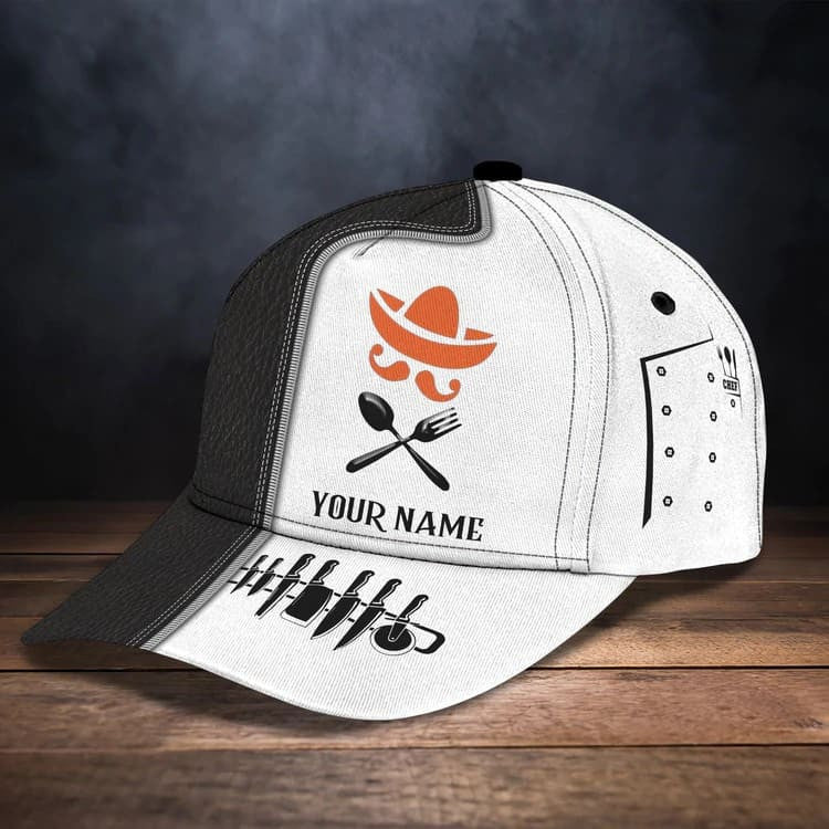 Personalized Chef Cap for Chef Colleague/ 3D Classic Cap All Over Printed for Chef