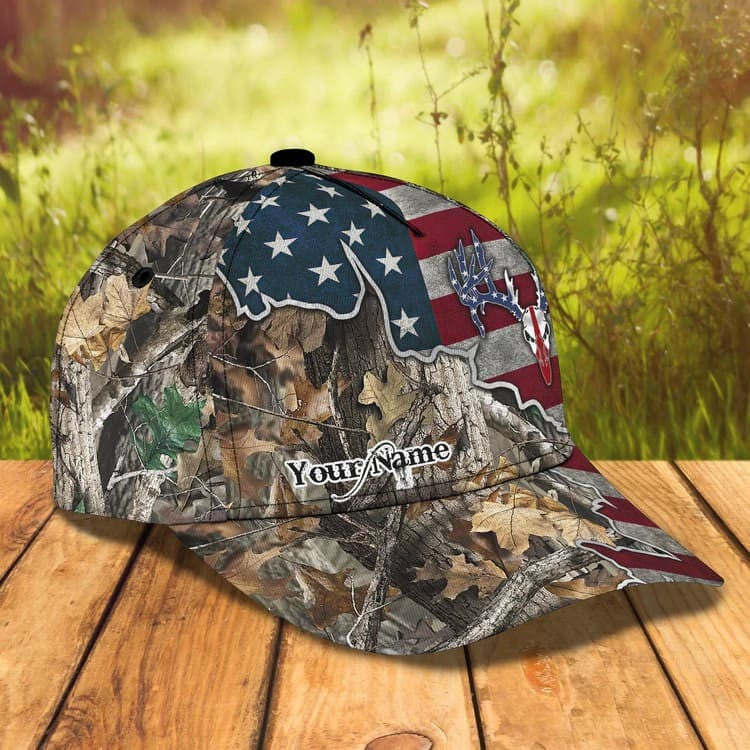 Personalized Deer Hunting Cap Gift for Dad and Son/ 3D Classic Cap All Over Printed for Hunters