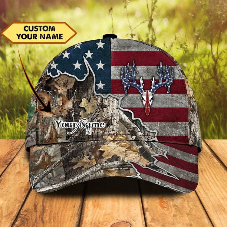 4th of July Deer Hunting Cap for Dad/ Son 3D Classic Cap for Hunters