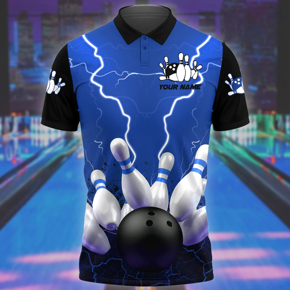 Personalized Name Bowling Player All Over Printed Polo Shirt/ Team Bowling Lover Custom Bowling Gift Coolspod