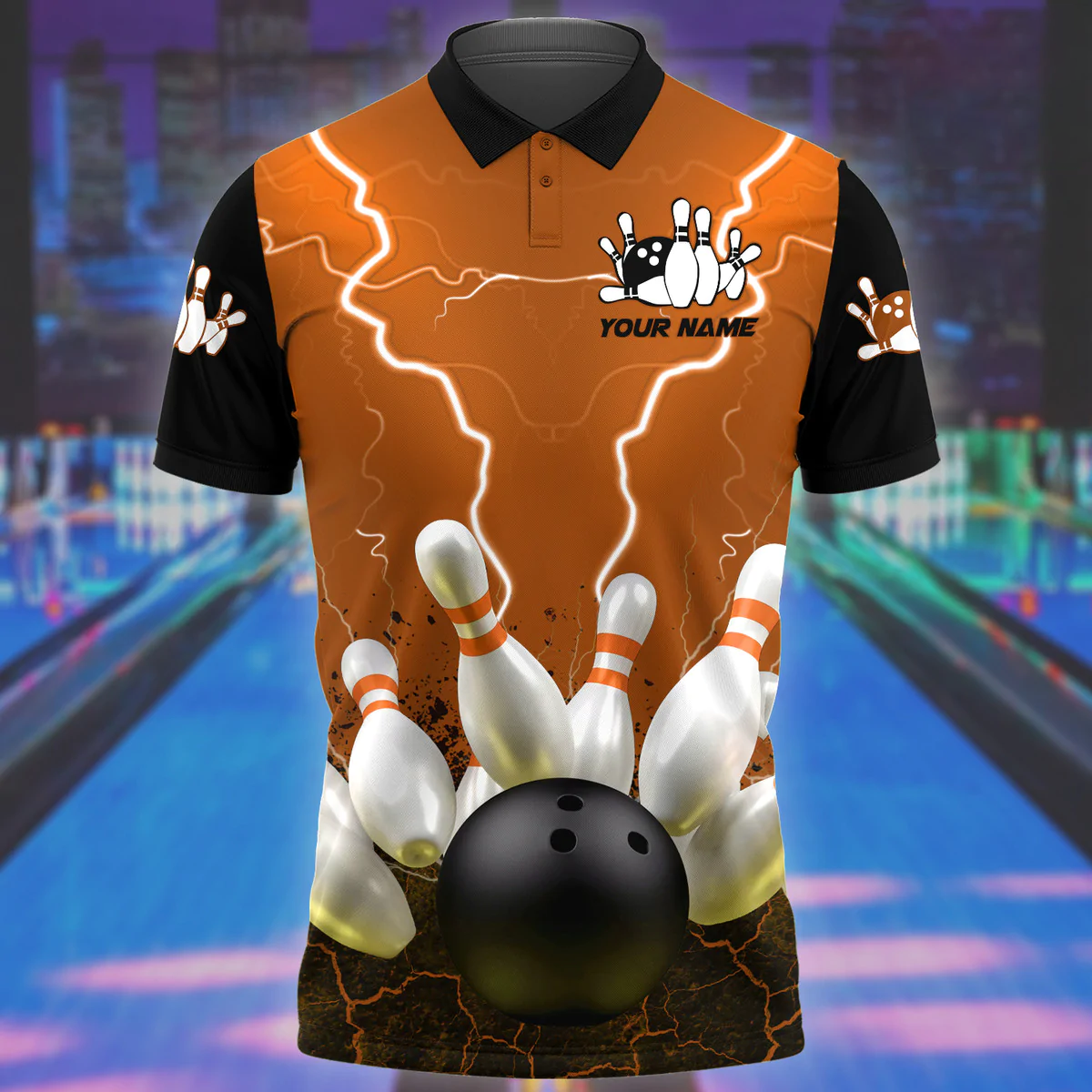 Personalized Name Bowling Player All Over Printed Polo Shirt/ Team Bowling Lover Custom Bowling Gift Coolspod