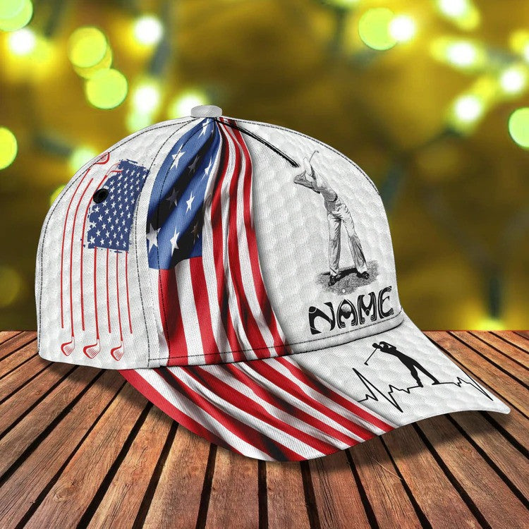 4th of July Personalized Golf Cap for Men 3D All Over Printed for Golf Players
