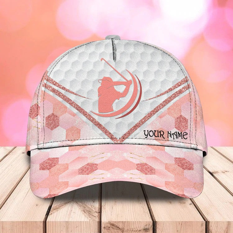 Personalized Swing Swear Repeat Golf Cap for Women/ 3D Classic Cap All Over Print for Golf Women Player