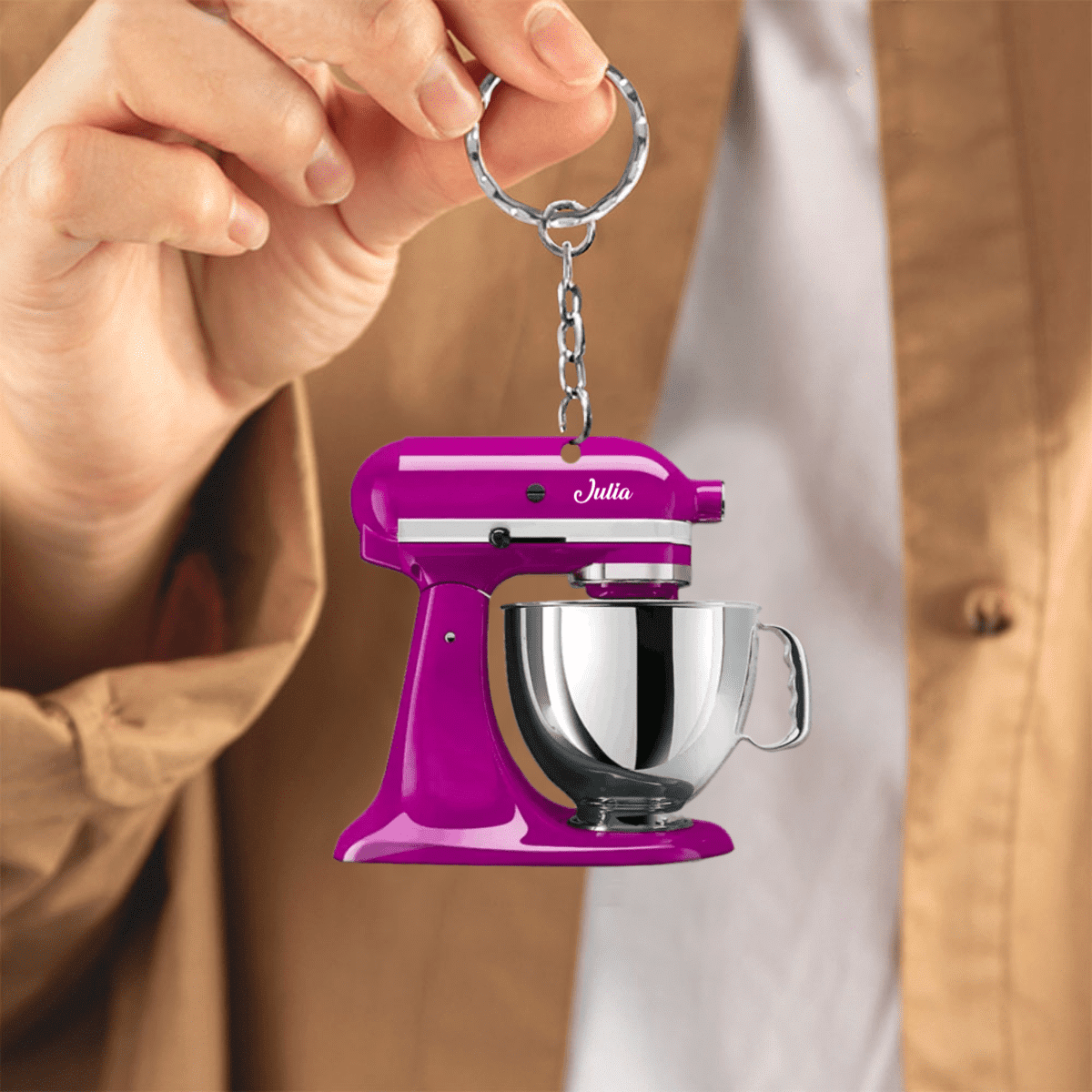 Personalized Baking Mixer Personalized Acrylic Keychain - Gift For Baking Lover