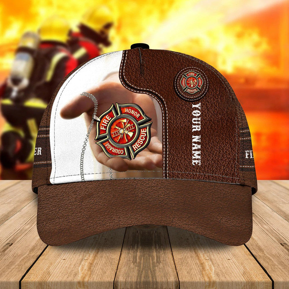 Custom Name Firefighter Cap/ Jesus Cap/ God is my savior Firefighter 3D Cap