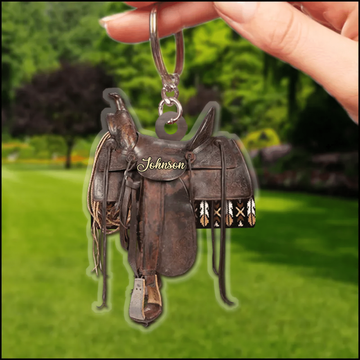 Personalized Acrylic Keychain For Horse Lovers/ Cowboy/ Cowgirl Keychain for Him her