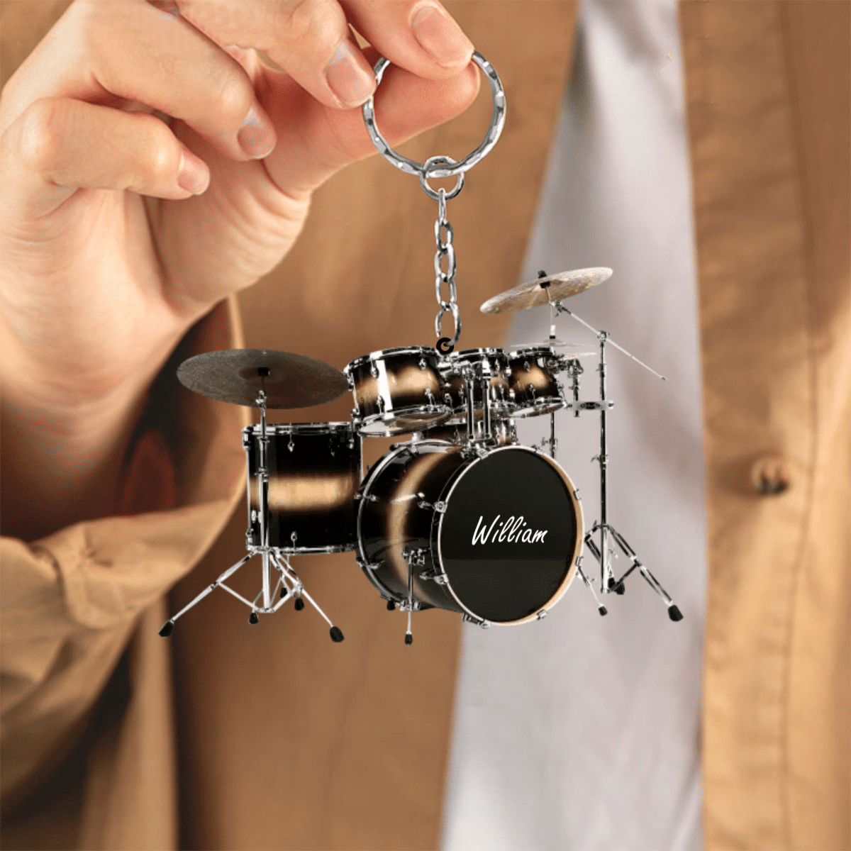 Drums Styles Colorful Drums Personalized Acrylic Keychain - Gift For Drummer