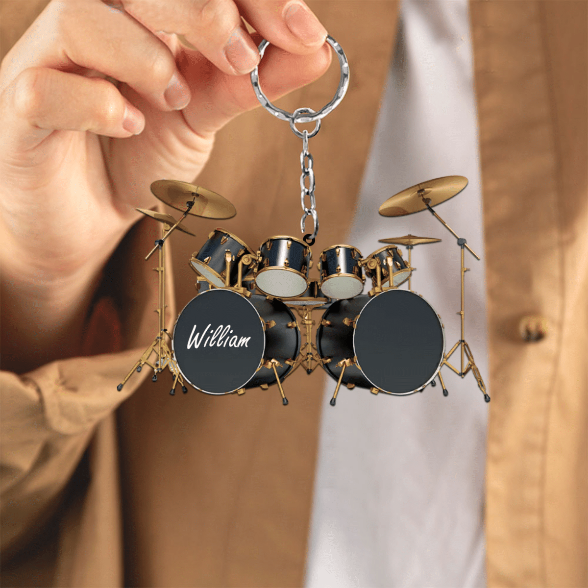 Drums Styles Colorful Drums Personalized Acrylic Keychain - Gift For Drummer