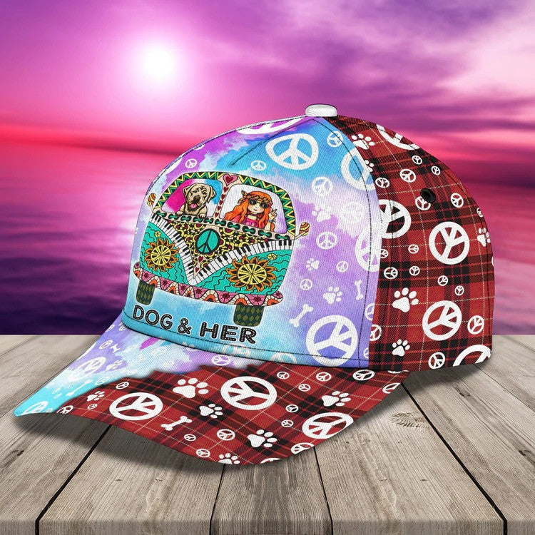 Hippie Car Personalized Hippie Cap 3D Classic Cap for Hippie Lovers for Girls