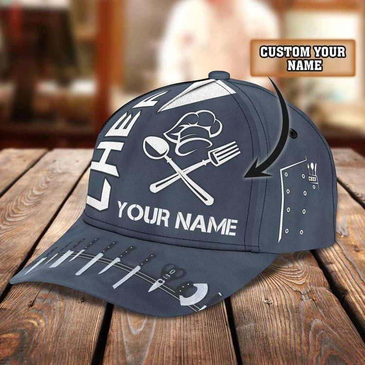 Chef Cook Personalized Name Cap 3D Classic Cap for Chef