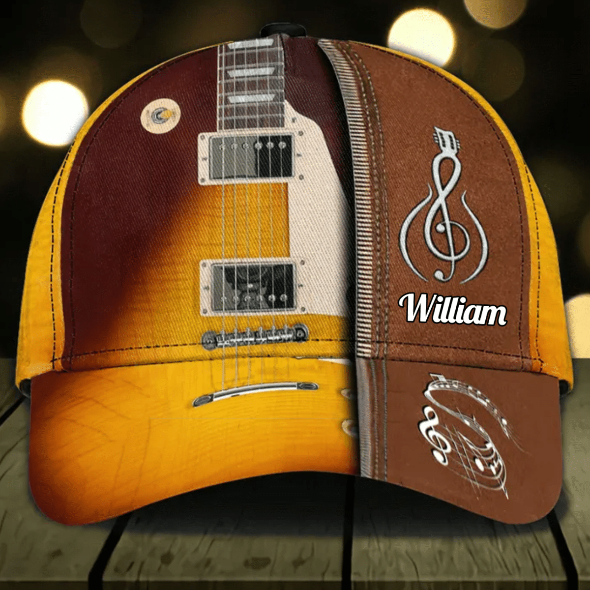 Personalized Guitar Classic Cap/ Gift for Man/ Guitar Lovers Hat 3D Printed Cap