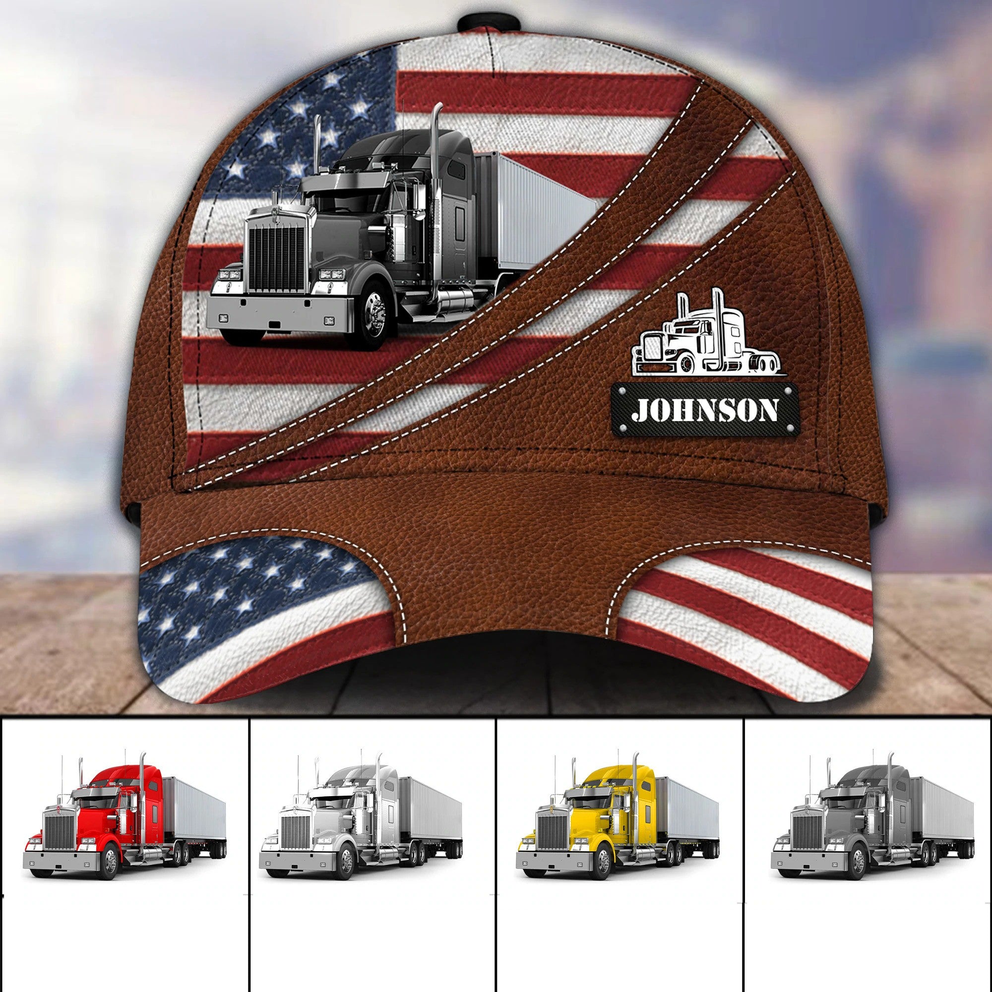 4th of July Personalized Trucker Cap/ Gift for Dad Father''s Day Cap/ Truck Hat for Truck Drivers/ Gift for Husband from Wife