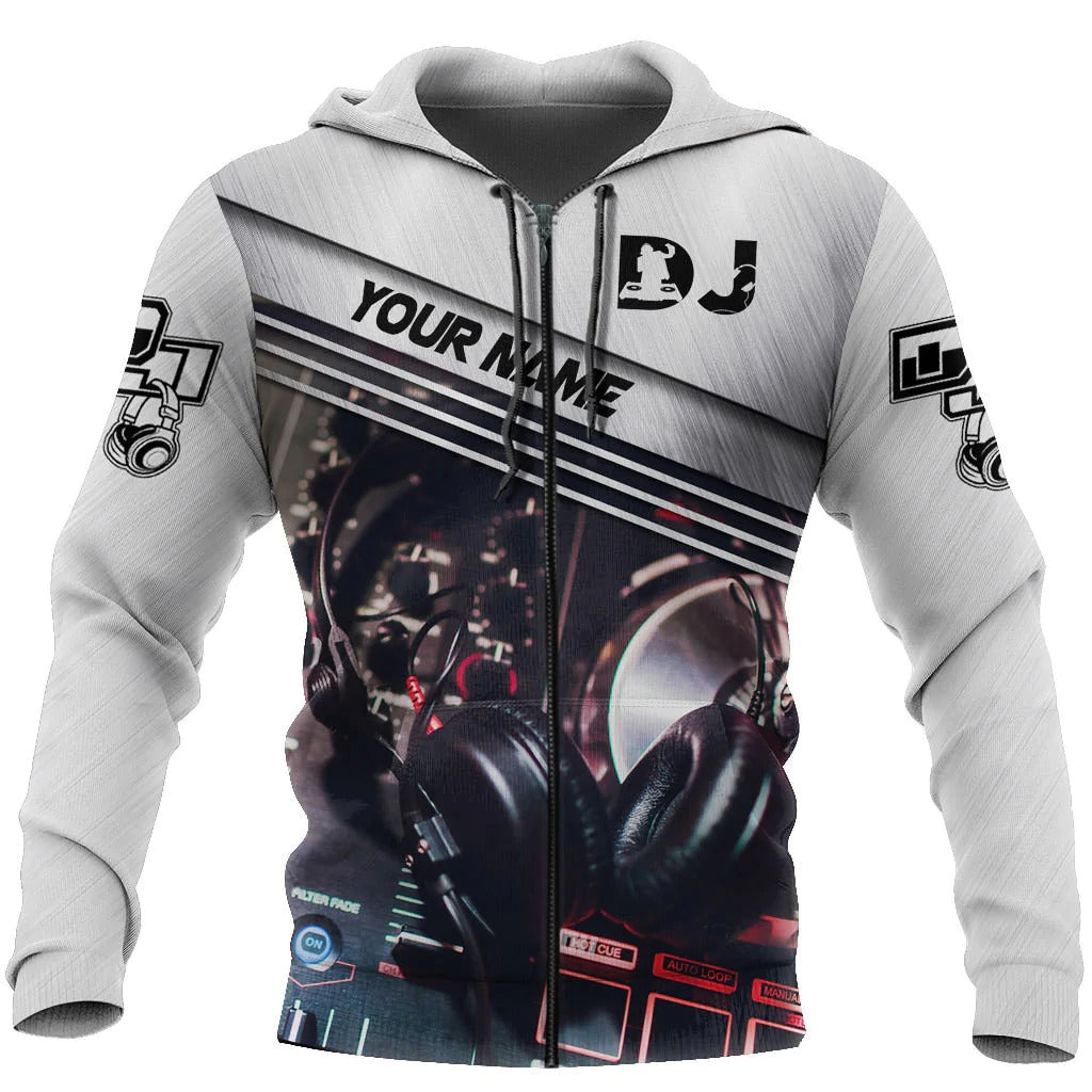 Personalized 3D All Over Print DJ Shirt/ DJ Zip Hoodie/ Best Gift For A DJ/ DJ Party Shirt
